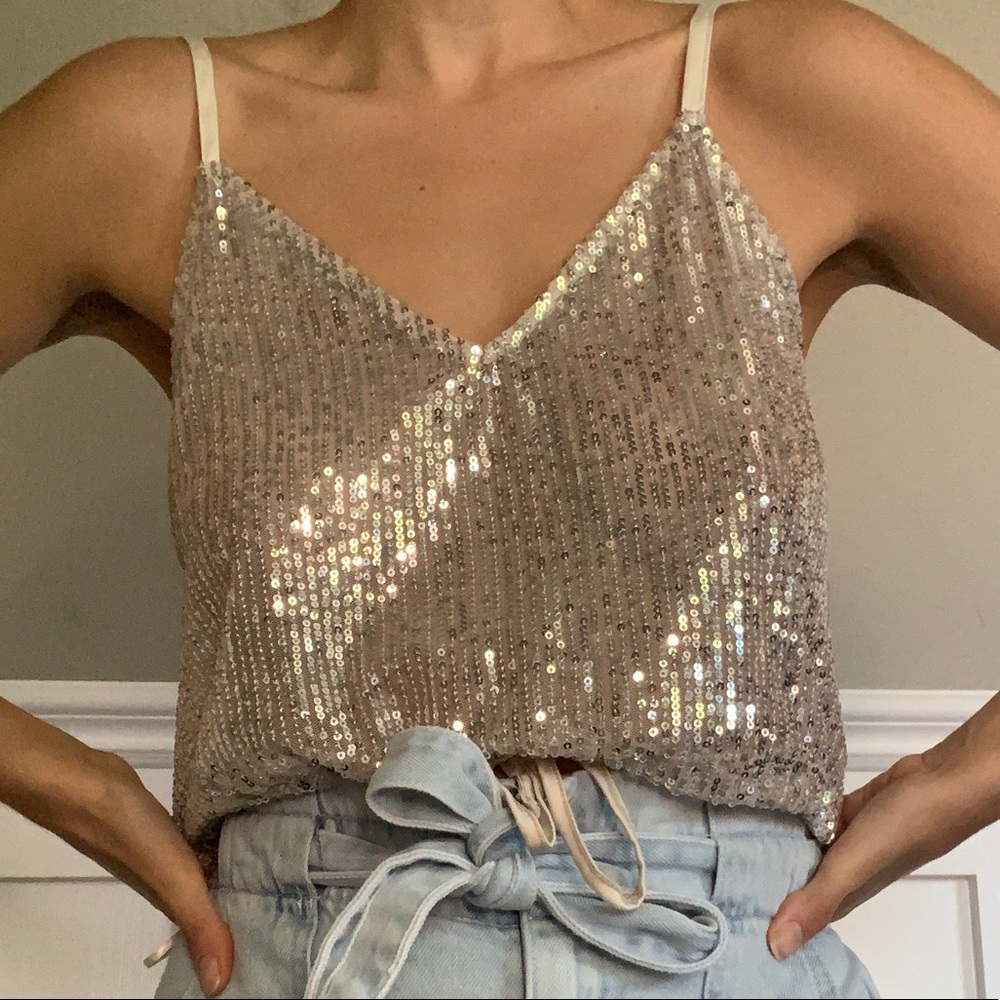 Zara sequin top
